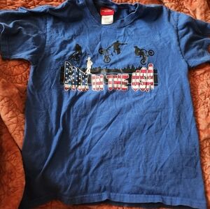 Sonoma Blue Kids Tee with USA Graphic